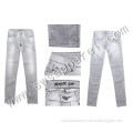 Custom Fashion Design Lady Skinny Slim Straight Fit Jeans Trousers
